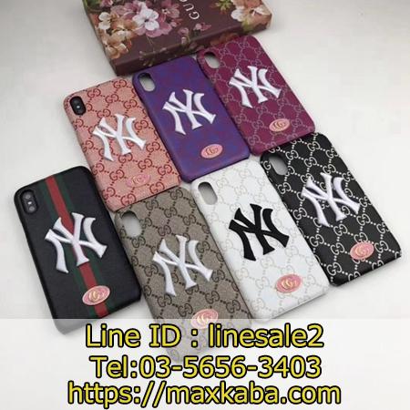グッチ iphoneXSケース New York Yankees