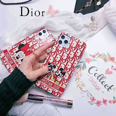  ブランド Dior かわいい ミッキーミニー iphone11スマホケース 
