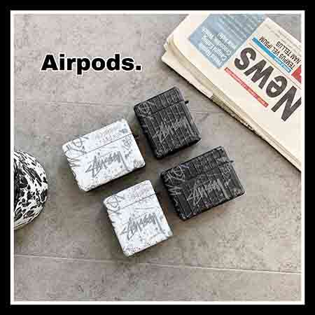 Stussy かっこいいAirPodsケース IMD製品 手触り良い シンプルなデザイン 保護性能良いです つや消し AirPods1/2/3代汎用 芸能人愛用 LINEで簡単にご注文可