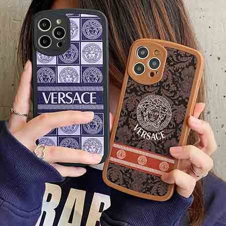 versace携帯ケースアイフォン 12 mini/12 pro maxライチテクスチャ