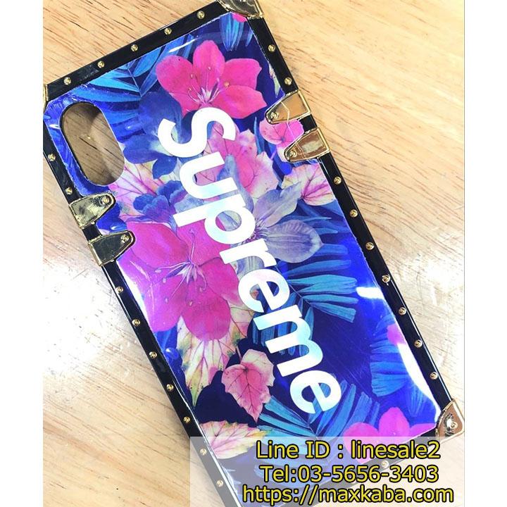 花柄 iPhone8 8PLUS ケース 背面鏡面