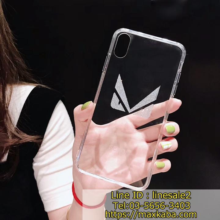 fendi iphonexs max caseフェンディブランド柄スマホケース,Fendi透明的簡約風iphone8plus携帯ケース,ガラス製清楚系キラキラ透明的ケース,芸能人愛用アイフォンxr経典的カバー