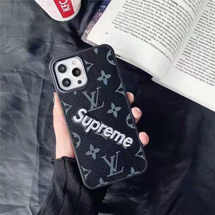 supreme刺繍 ロゴデザイン iphone12pro max携帯ケース 