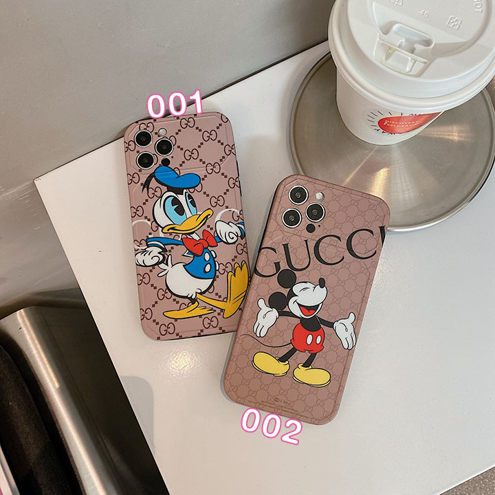 お洒落 Gucci ブランド iphone12pro携帯ケース ディズニー 可愛い iphone12pro maxケース ミッキーマウス柄 パロディ iphone12ケース 新発売