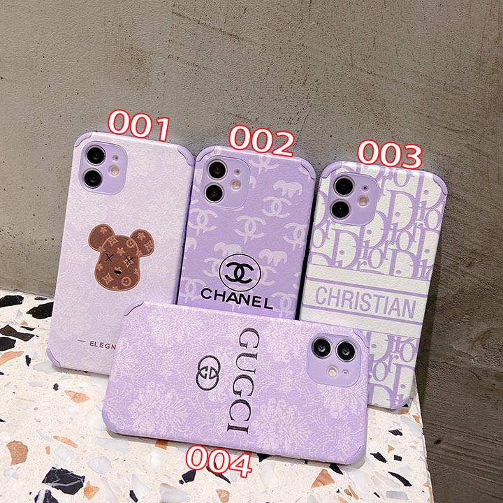 iphone12/12mini紫 パープルスマホケースシャネル
